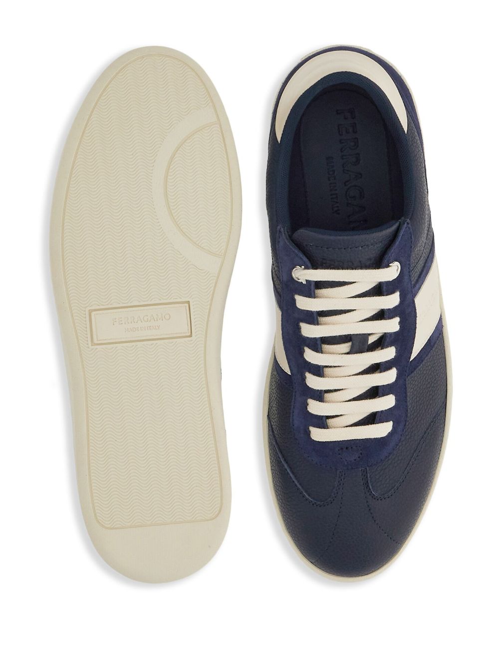 Ferragamo Sneakers Blue Lining: Fabric