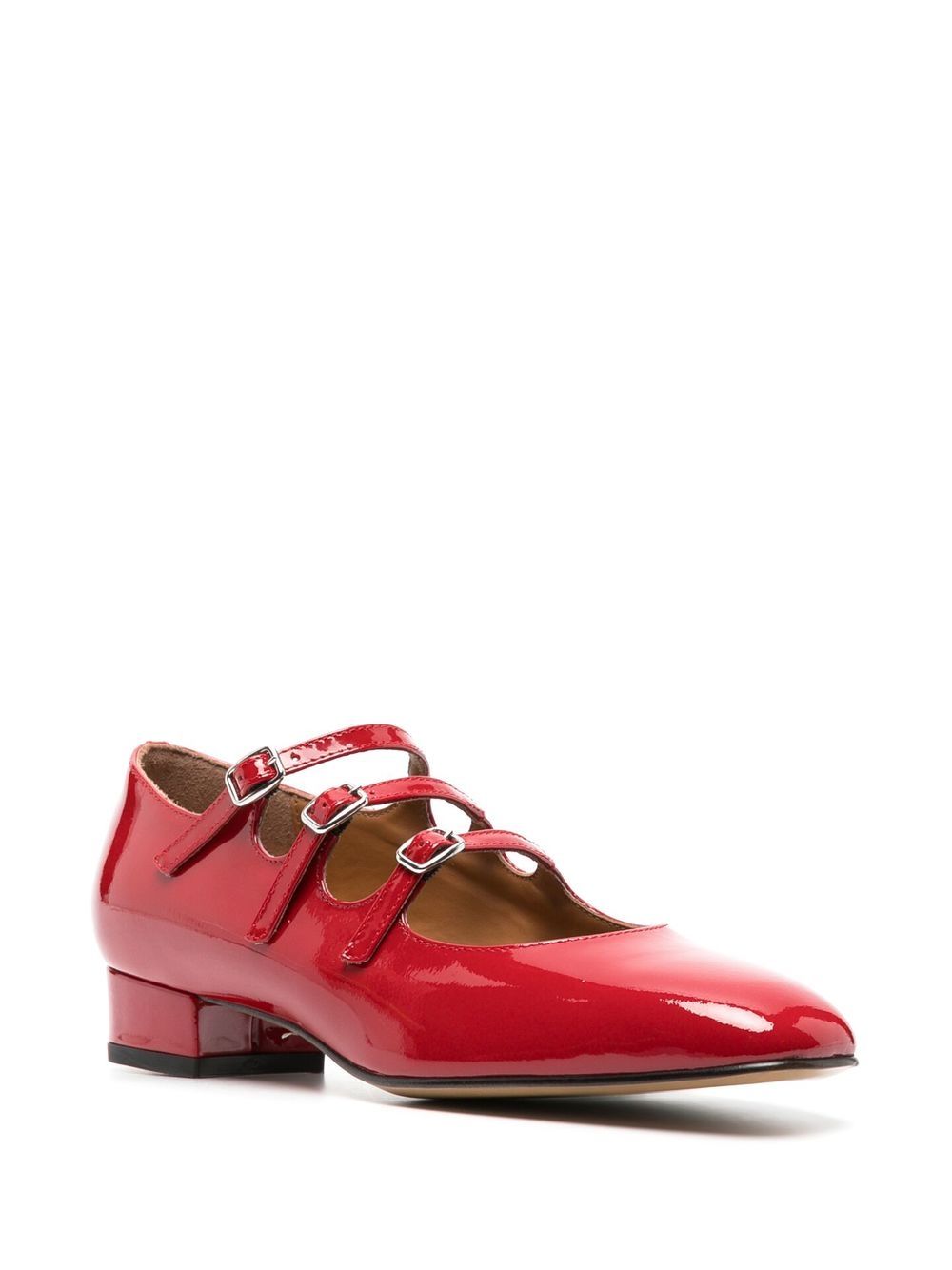 Carel Paris Flat Shoes Red Calf Leather