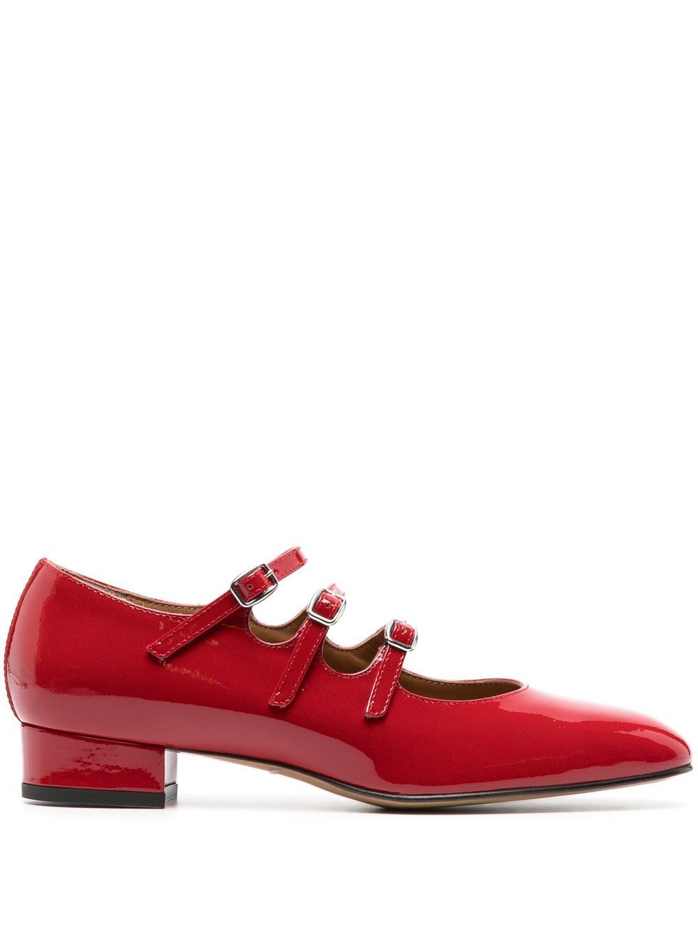 Carel Paris Flat Shoes Red Calf Leather