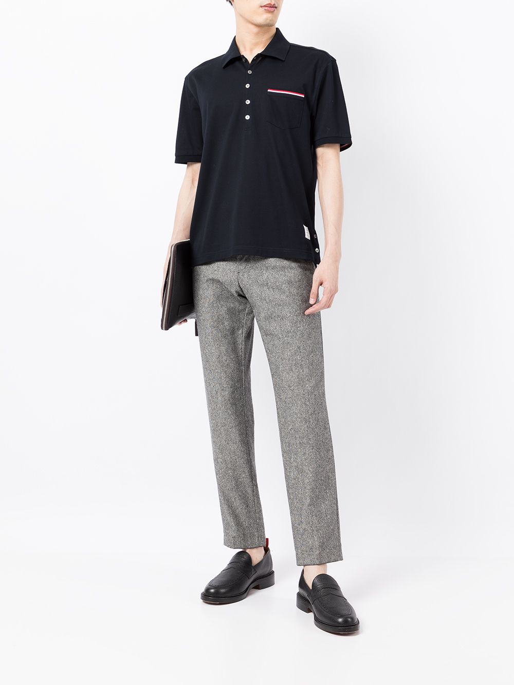 Thom Browne T-Shirts And Polos Blue Cotton