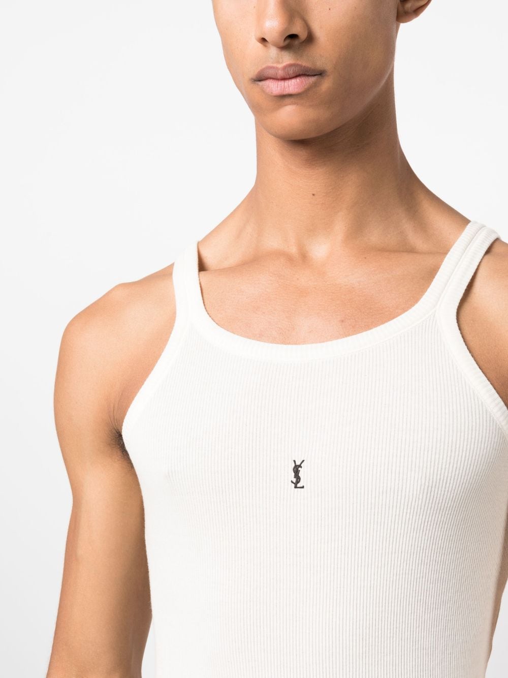 Saint Laurent Top White Cotton