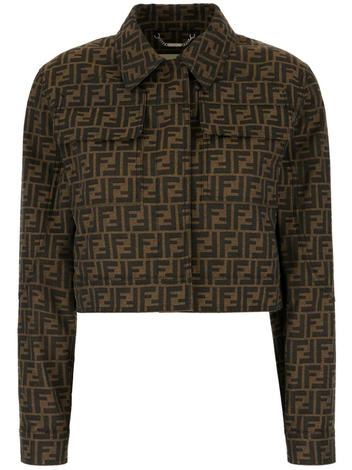 Fendi Coats Brown Polyester Cotton