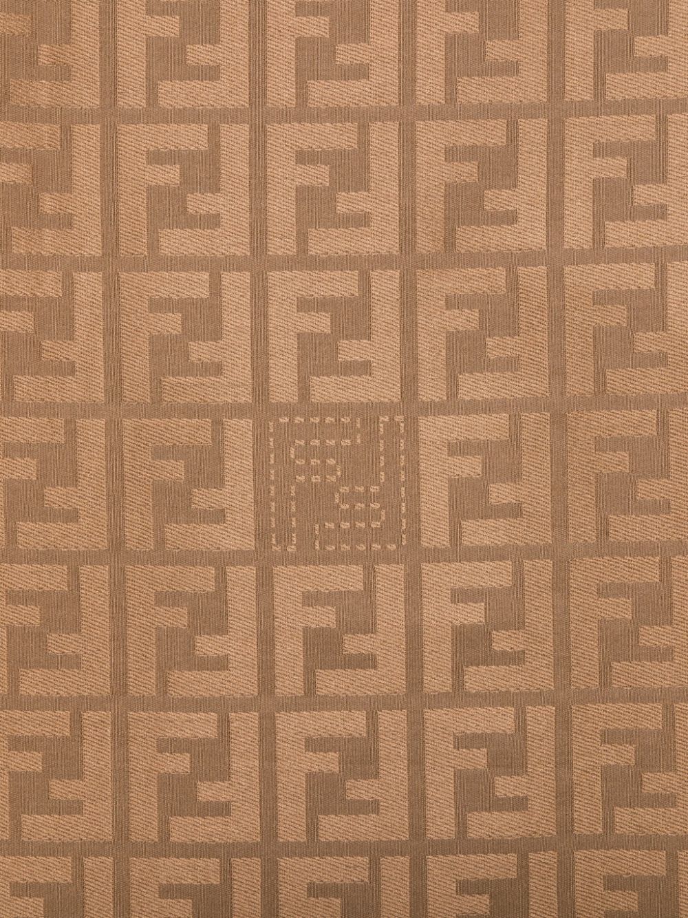 Fendi Scarfs Camel Wool Cotton Silk