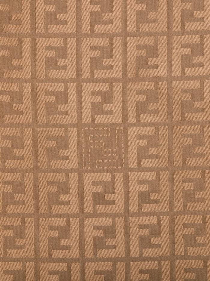 Fendi Scarfs Camel Wool Cotton Silk