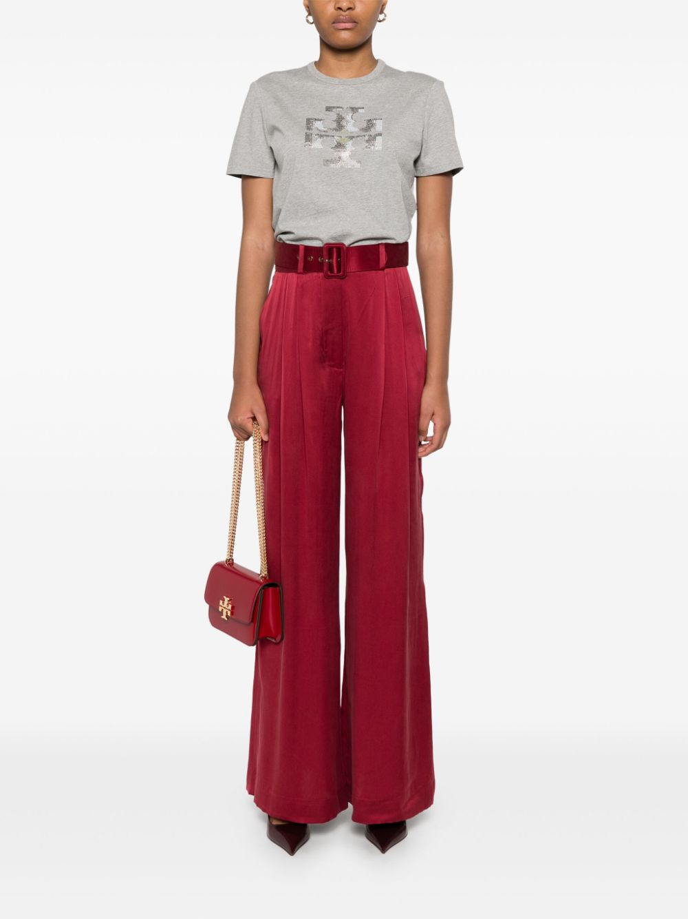 Tory Burch T-Shirts And Polos Grey Cotton