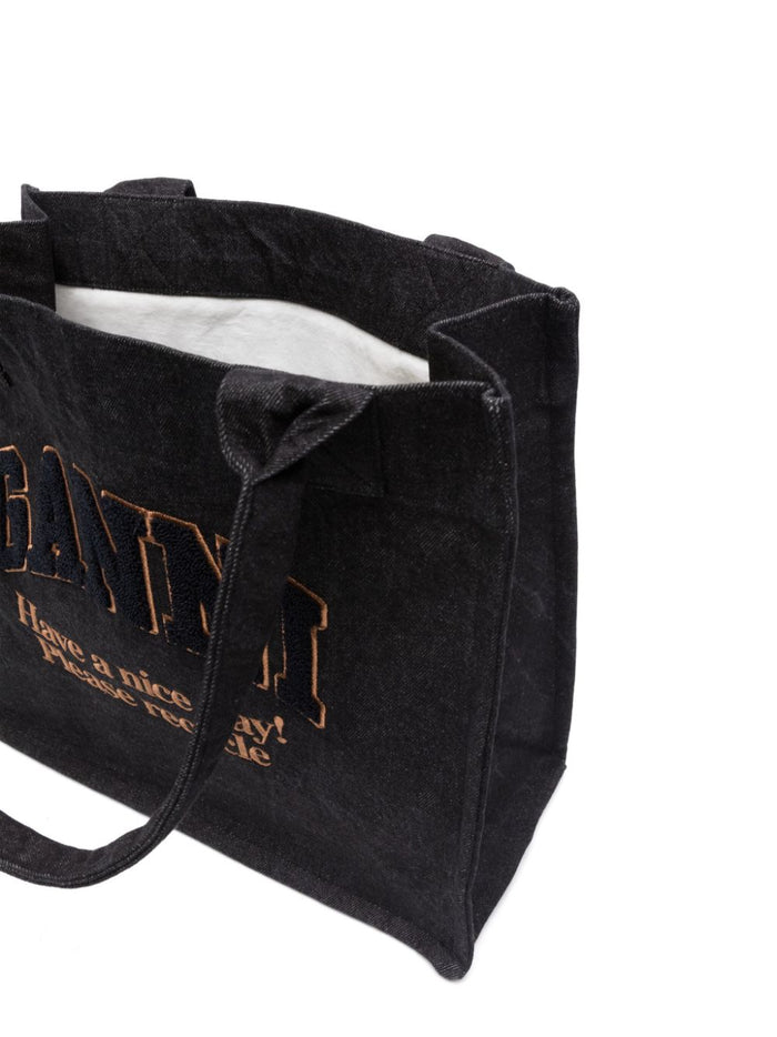 Ganni Bags Black Cotton