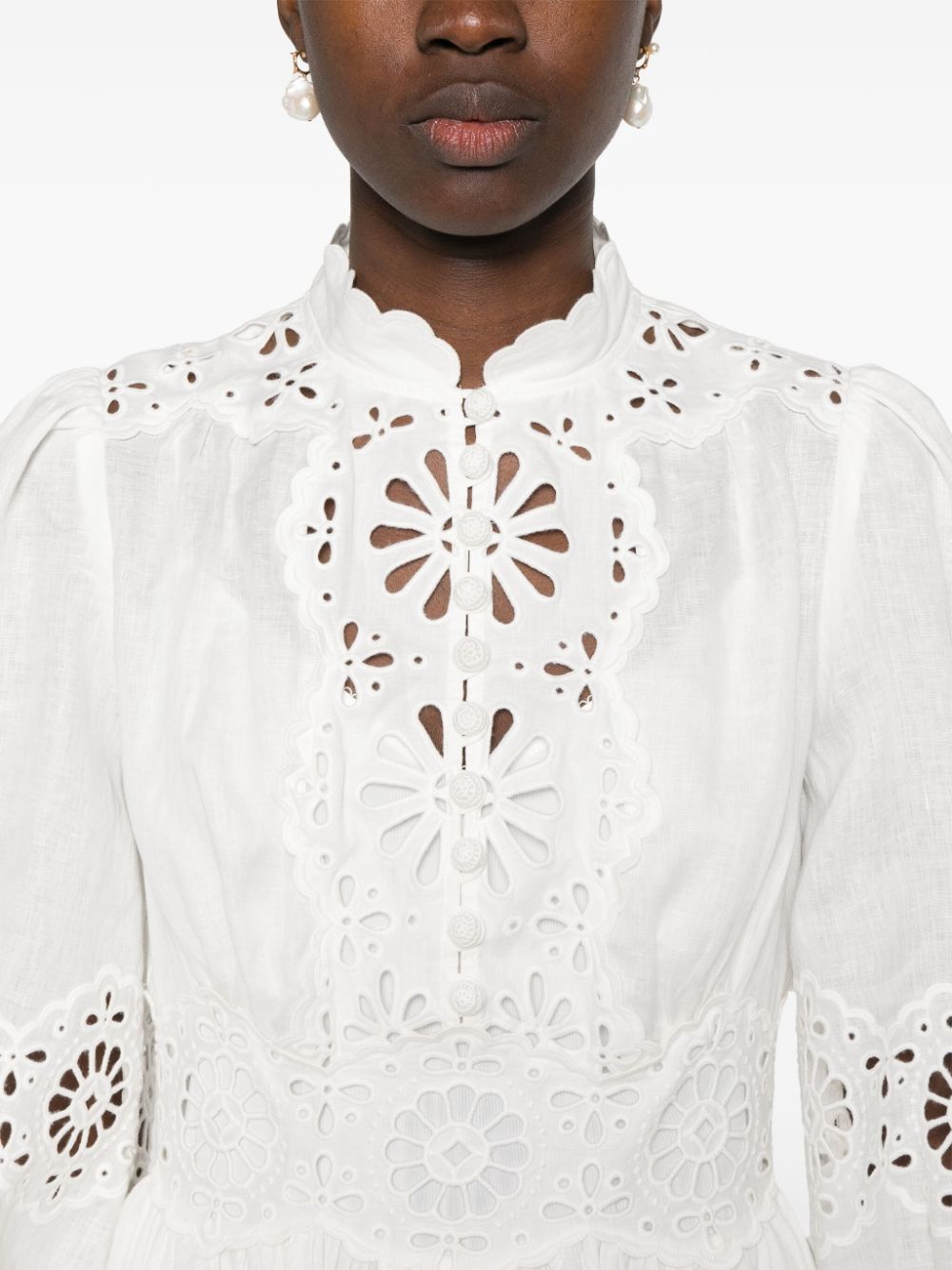 Zimmermann Dresses White Polyester Elastane