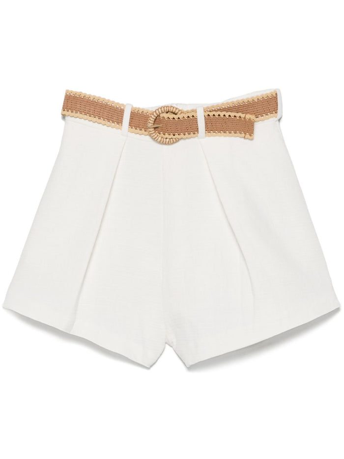 Zimmermann Shorts White Cotton
