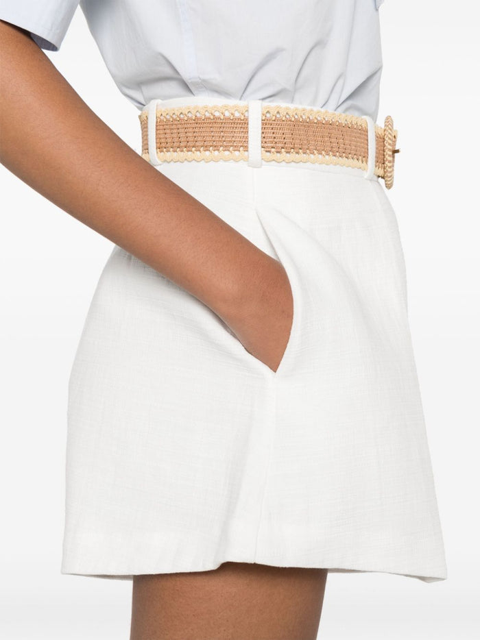 Zimmermann Shorts White Cotton