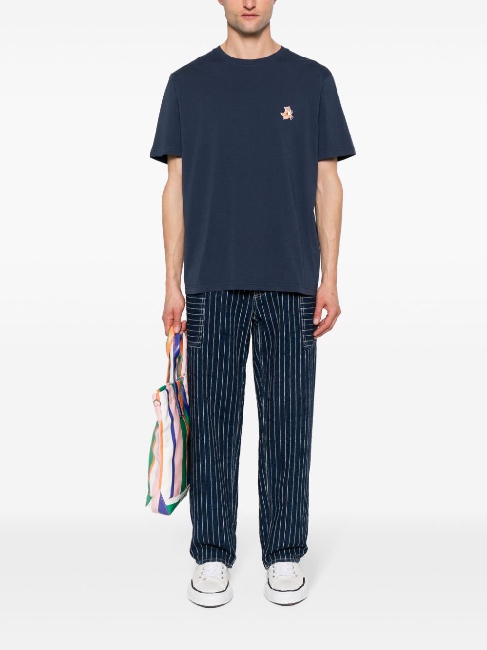 MAISON KITSUNE T-shirts and Polos Blue Cotton
