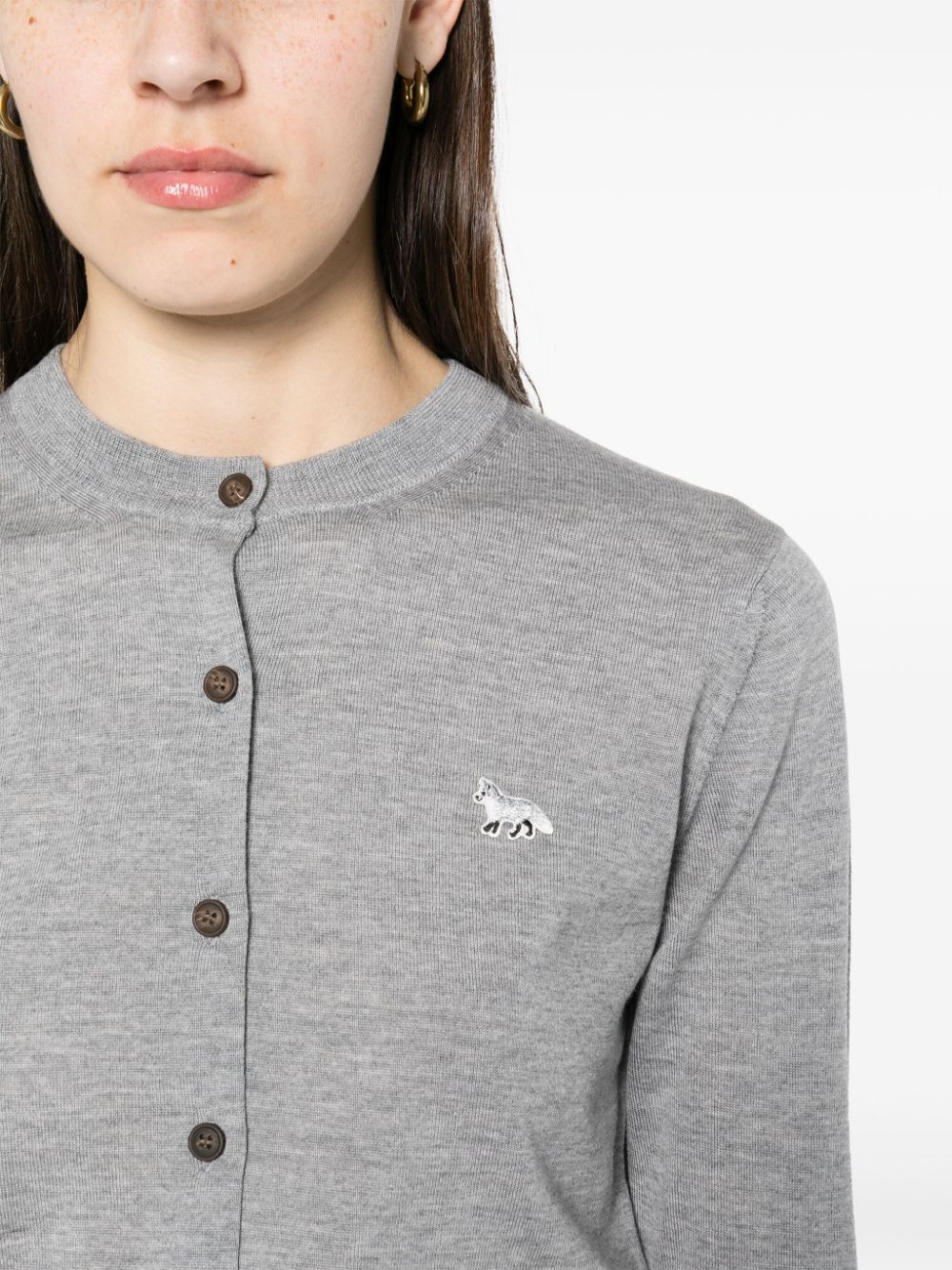 Maison Kitsune Sweaters Grey Wool 100 %