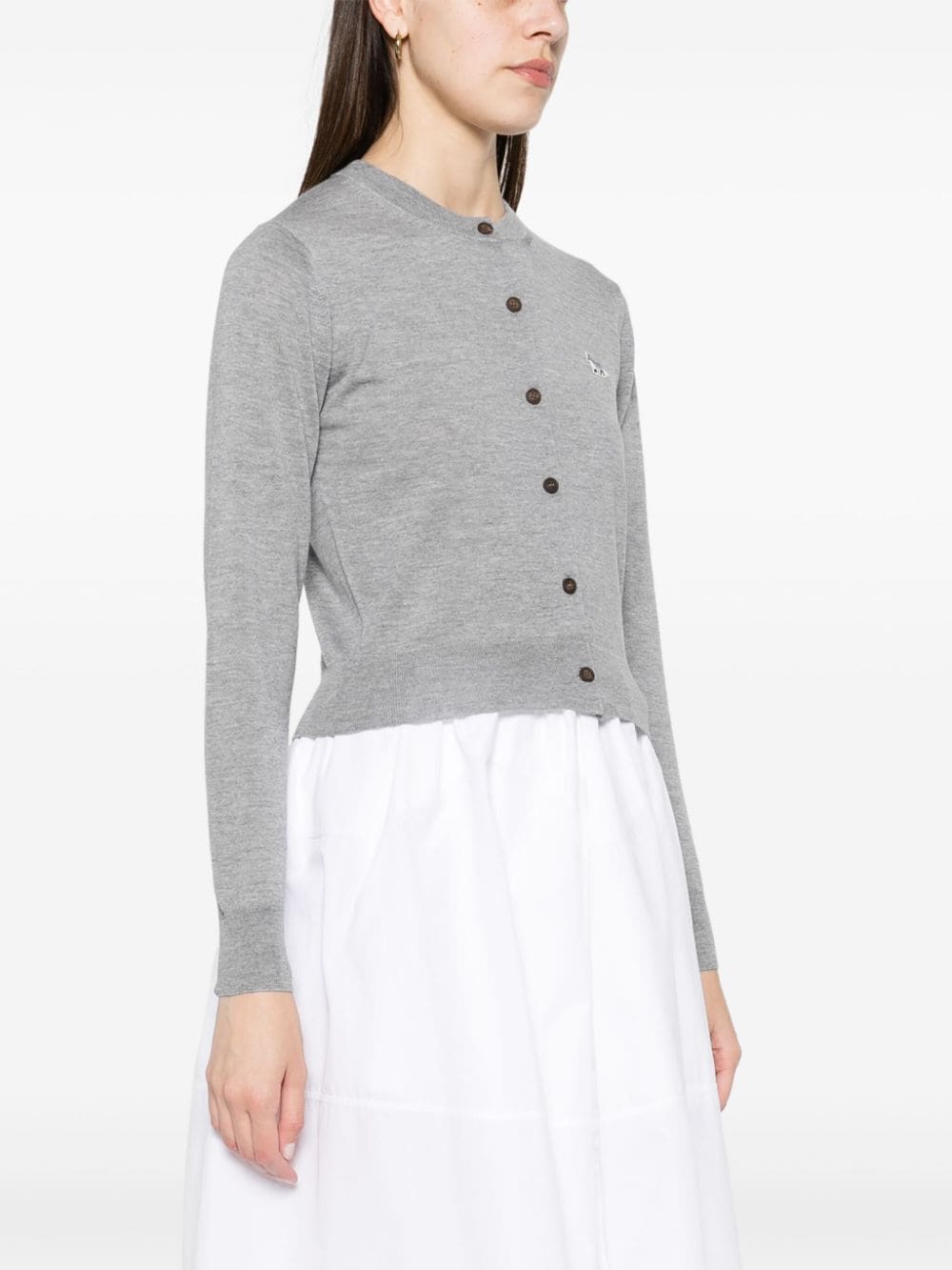 Maison Kitsune Sweaters Grey Wool 100 %
