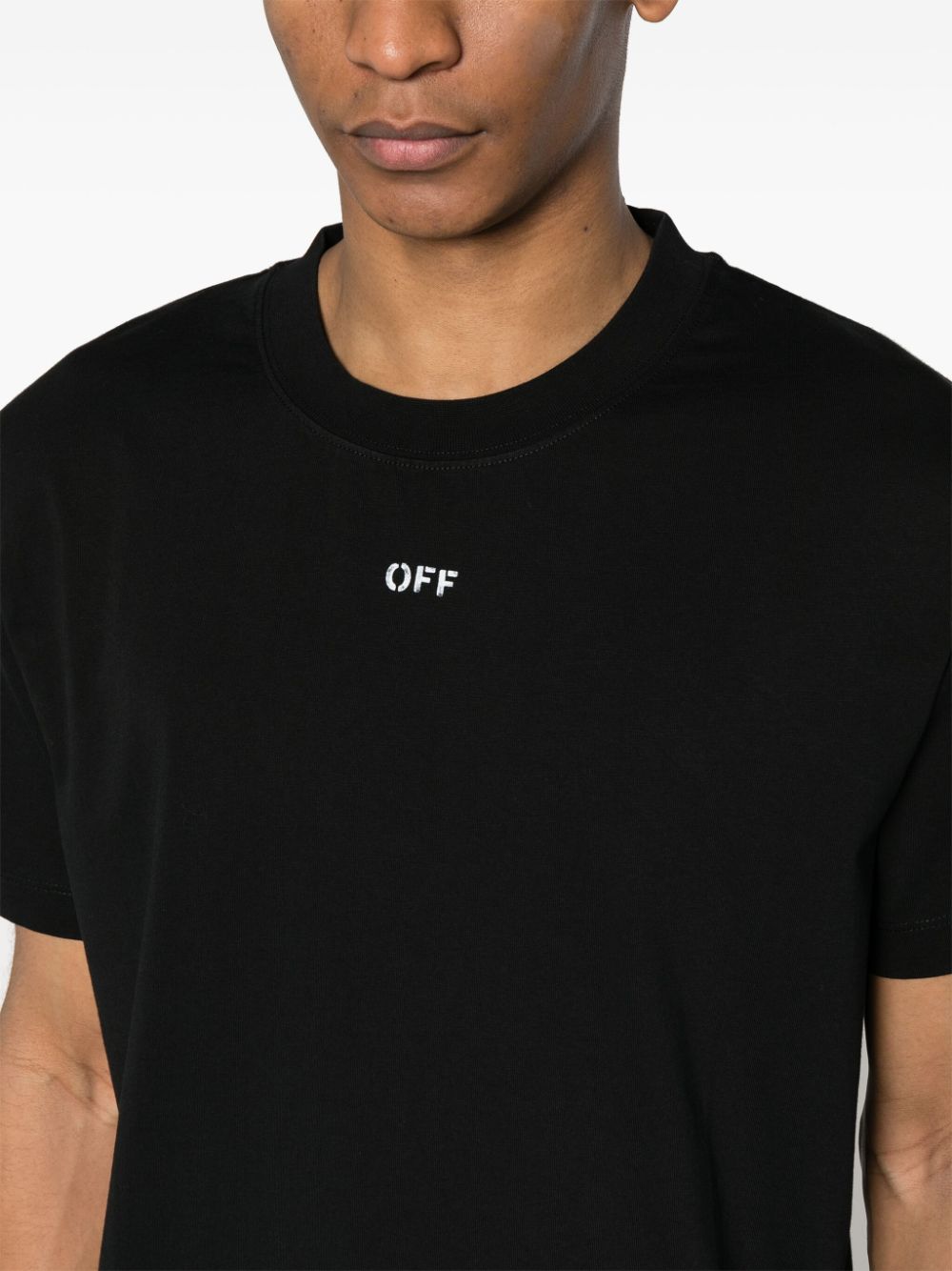 Off White T-Shirts And Polos Black Cotton