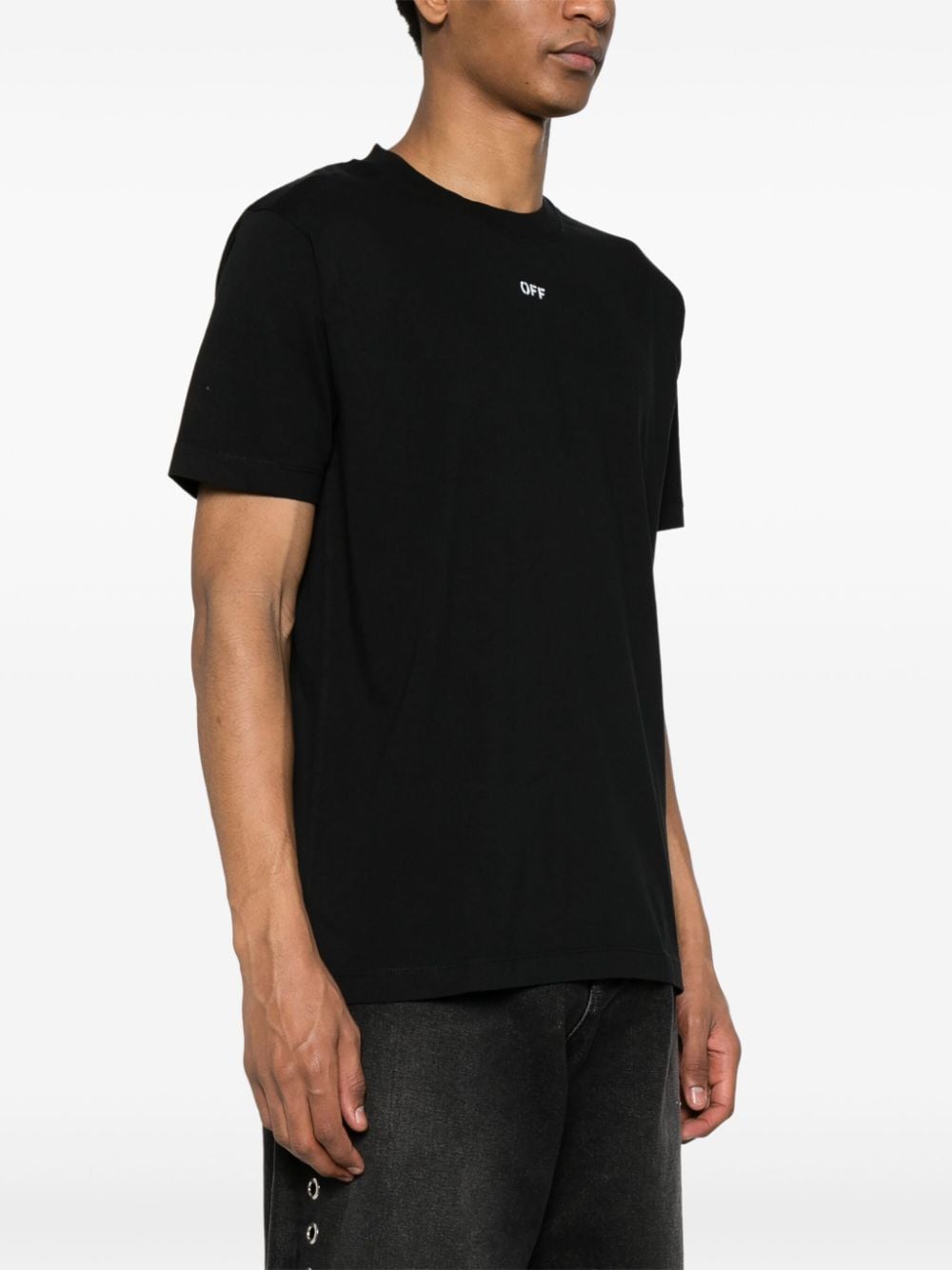 Off White T-Shirts And Polos Black Cotton