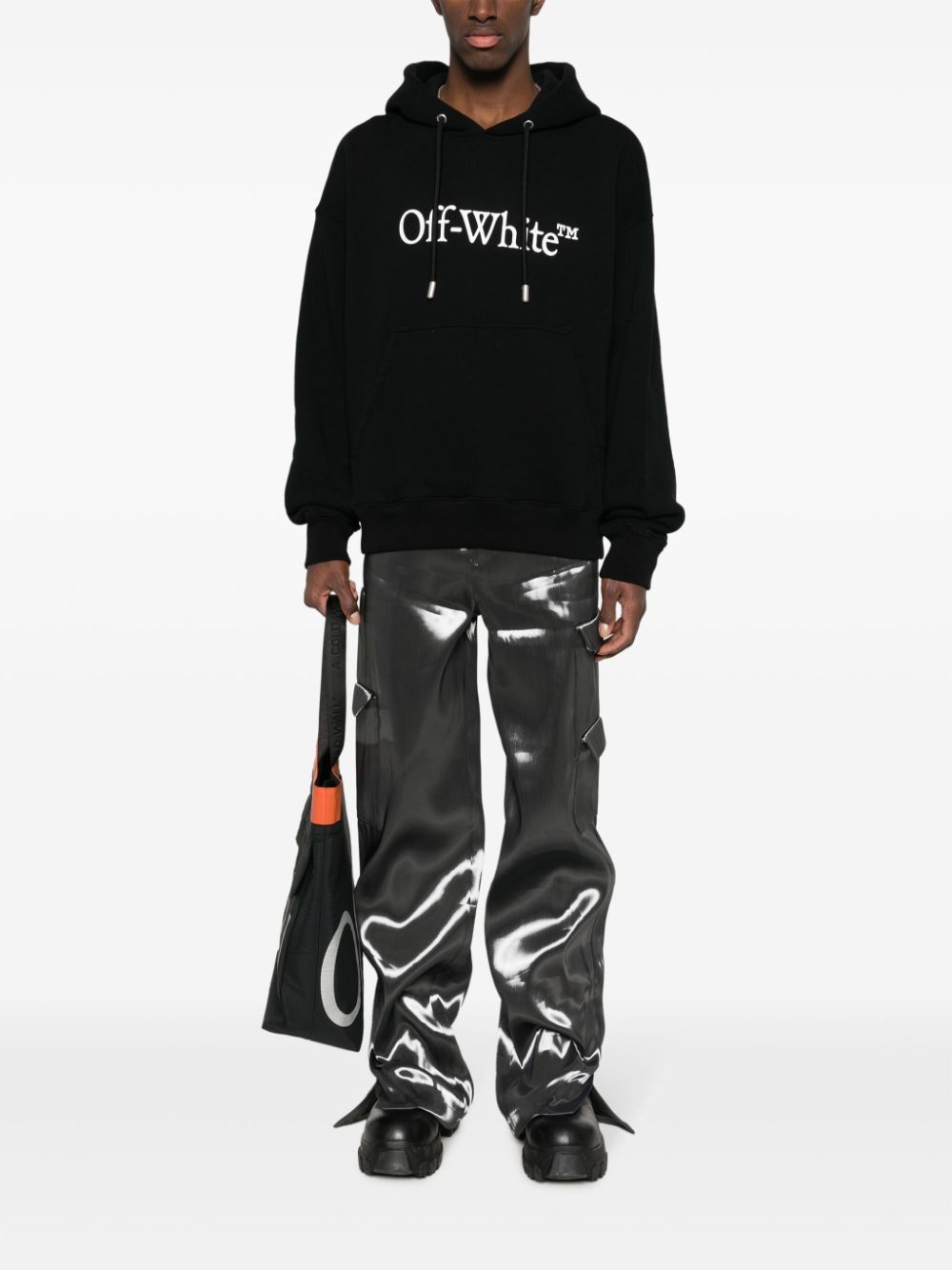 Off White Sweaters Black Cotton