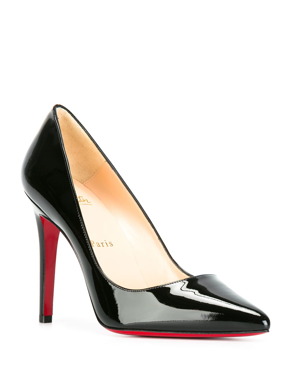 Christian Louboutin With Heel Black Patent Leather