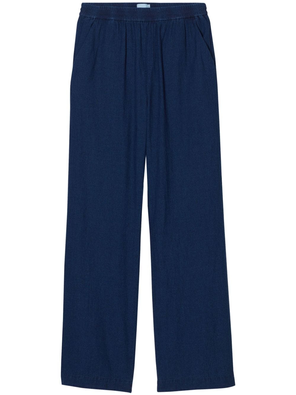Closed Trousers Blue Polyester