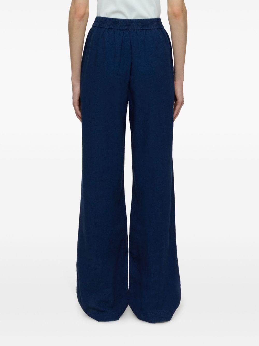 Closed Trousers Blue Polyester