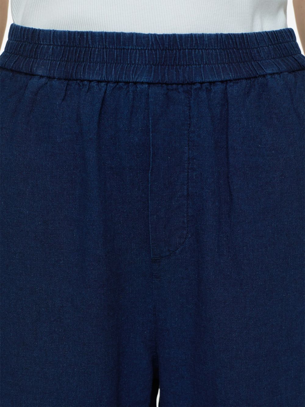Closed Trousers Blue Polyester