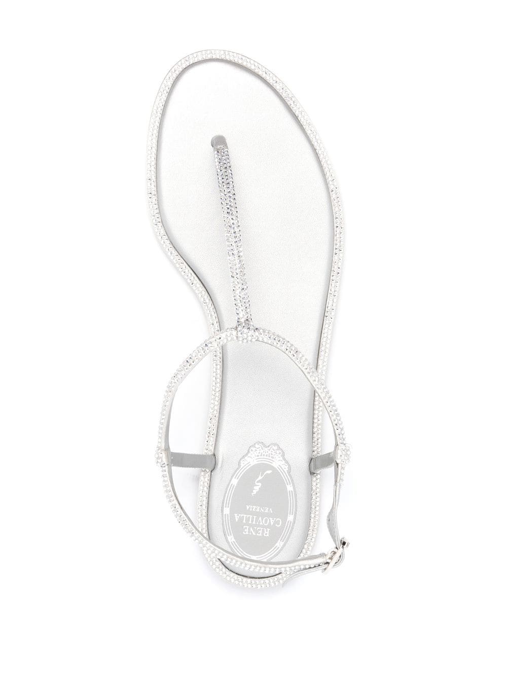 Rene Caovilla Sandals Silver Calf Leather
