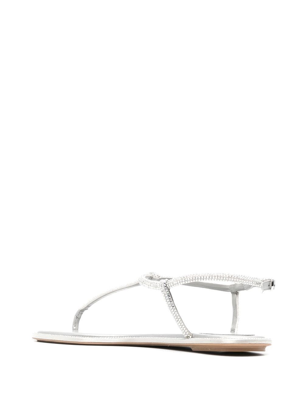 Rene Caovilla Sandals Silver Calf Leather