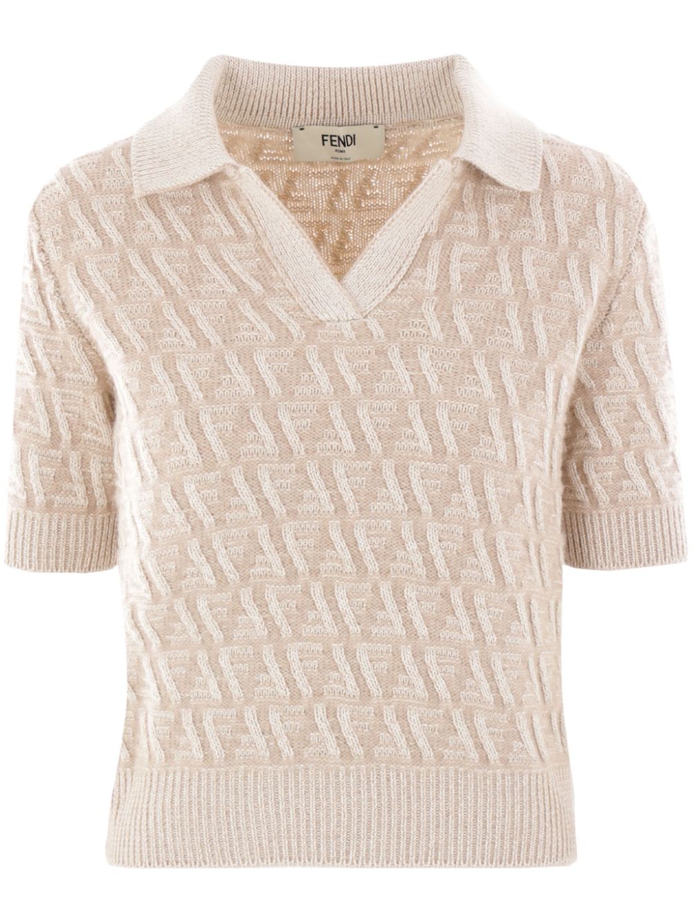 Fendi T-Shirts And Polos Beige Wool Cashmere