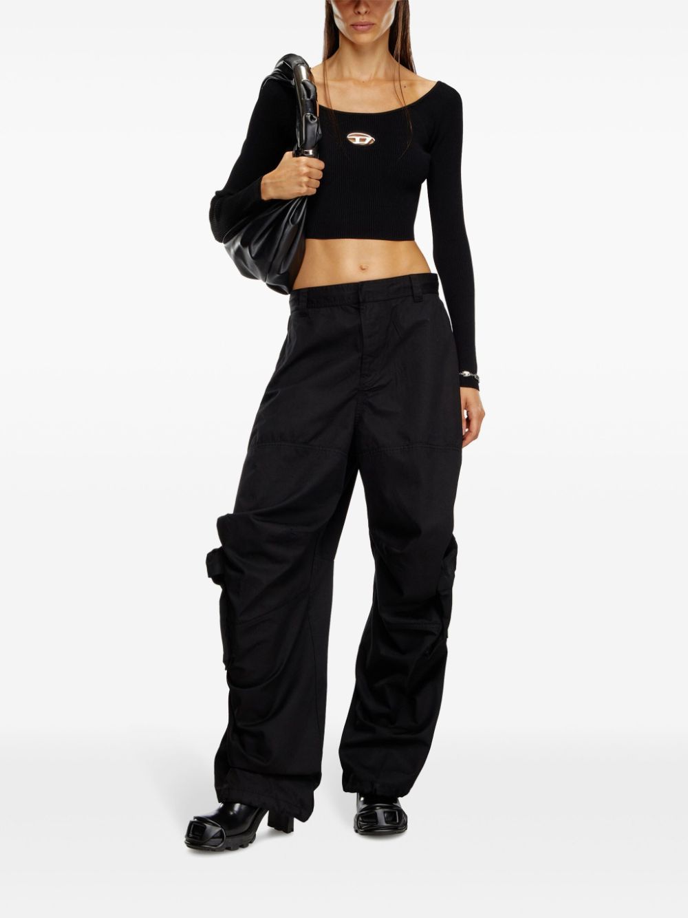 Diesel Top Black Fsc Viscose