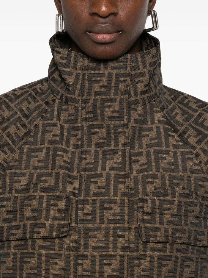 Fendi Coats Brown Polyester Cotton
