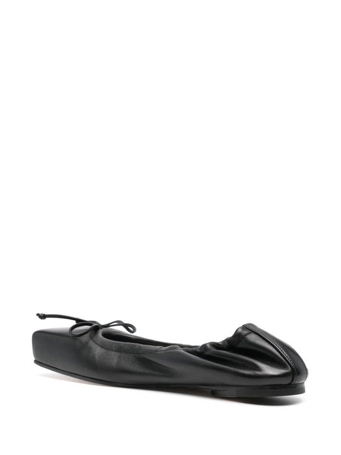 JACQUEMUS Flat shoes Black Lamb Leather Lining: Wool