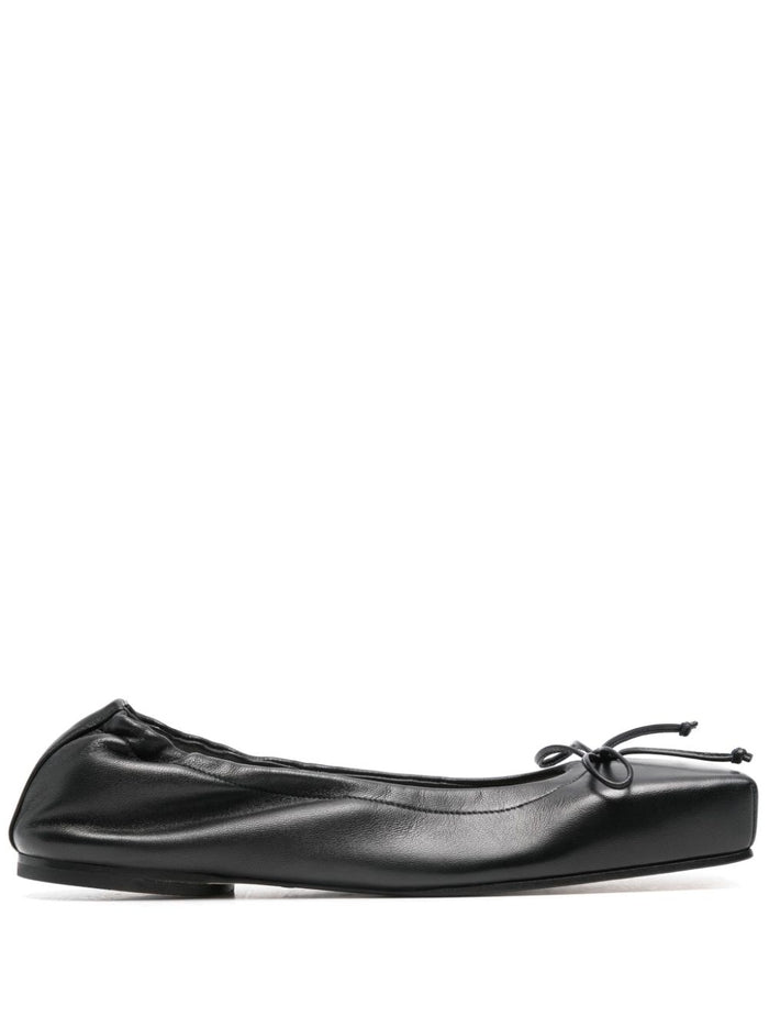 JACQUEMUS Flat shoes Black Lamb Leather Lining: Wool