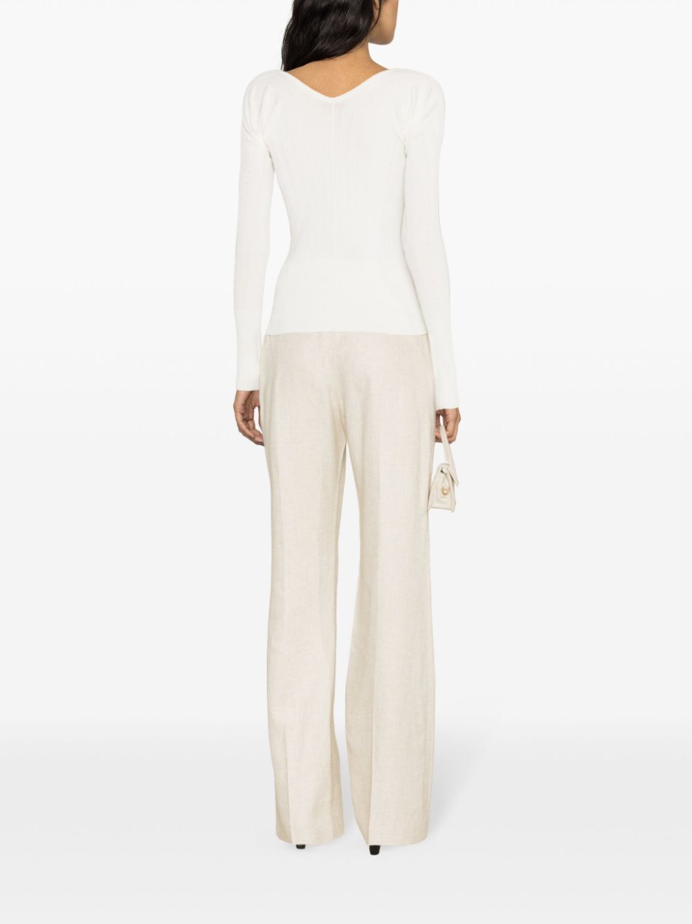 Jacquemus Top White Viscose Polyester