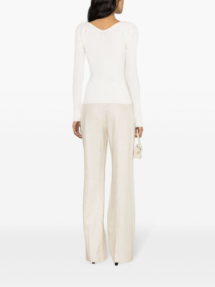 Jacquemus Top White Viscose Polyester
