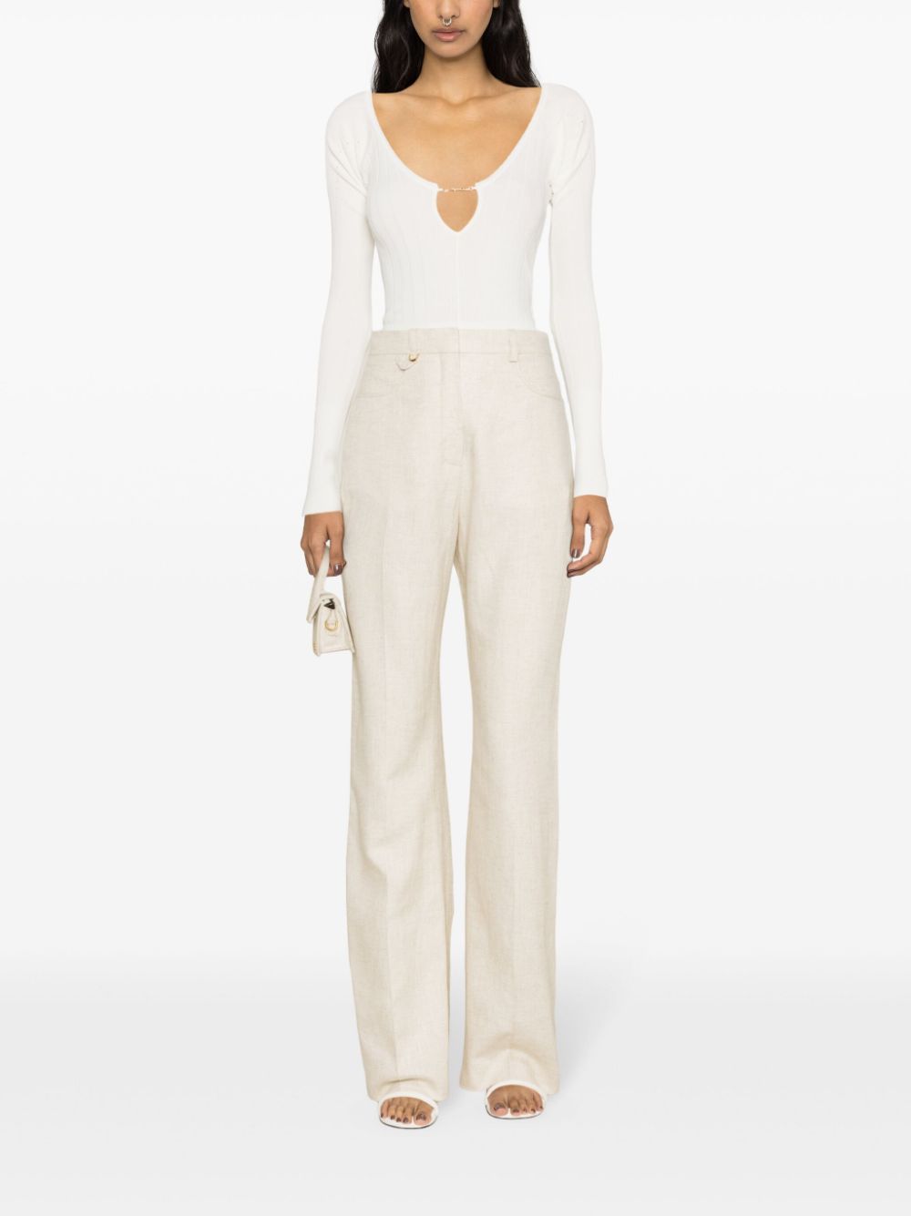 Jacquemus Top White Viscose Polyester