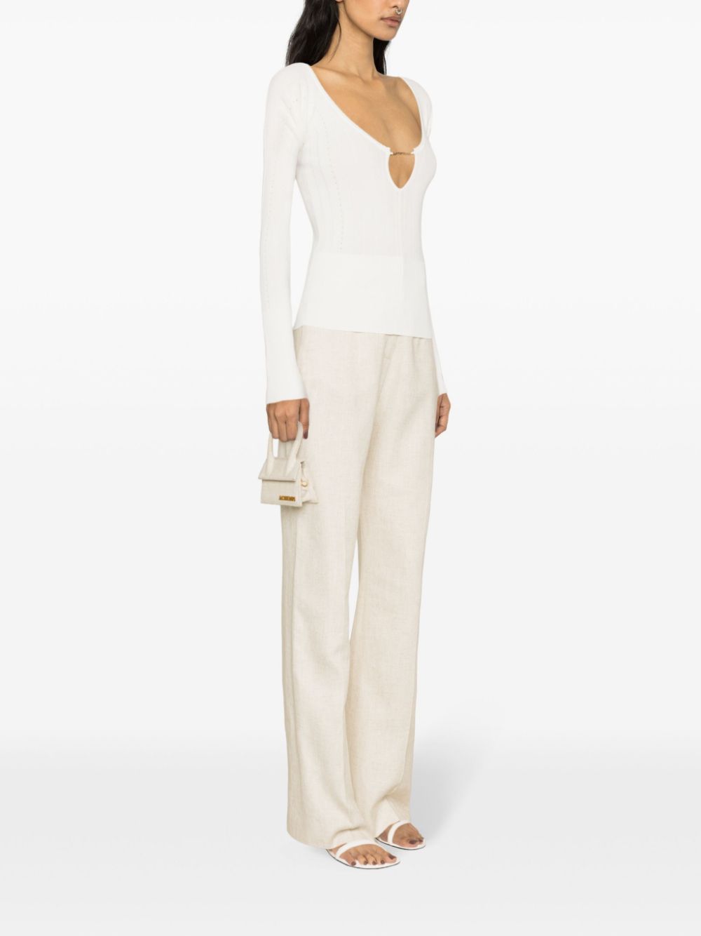Jacquemus Top White Viscose Polyester