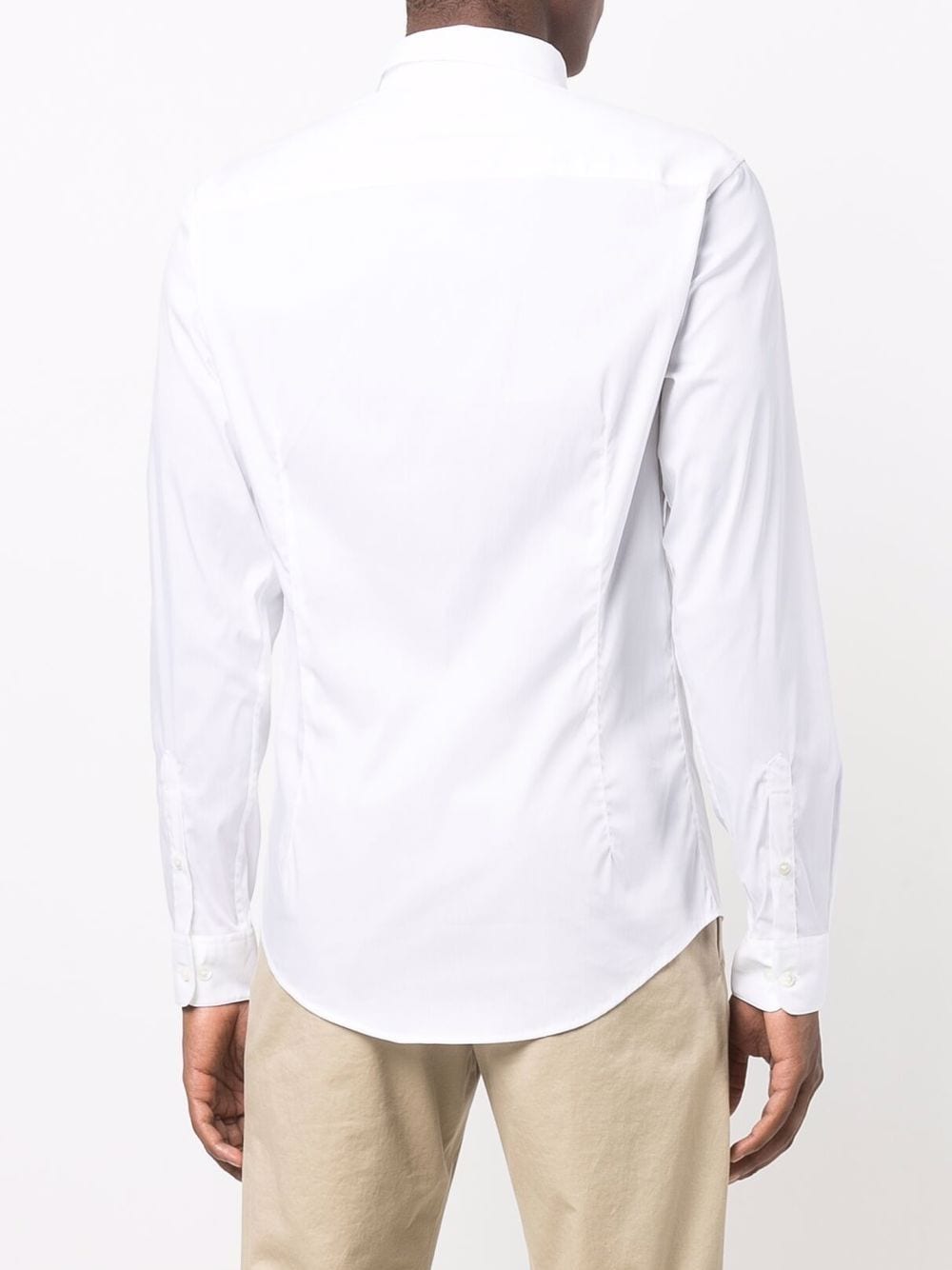 Emporio Armani Shirts Bianco Cotton Polyamideelastane