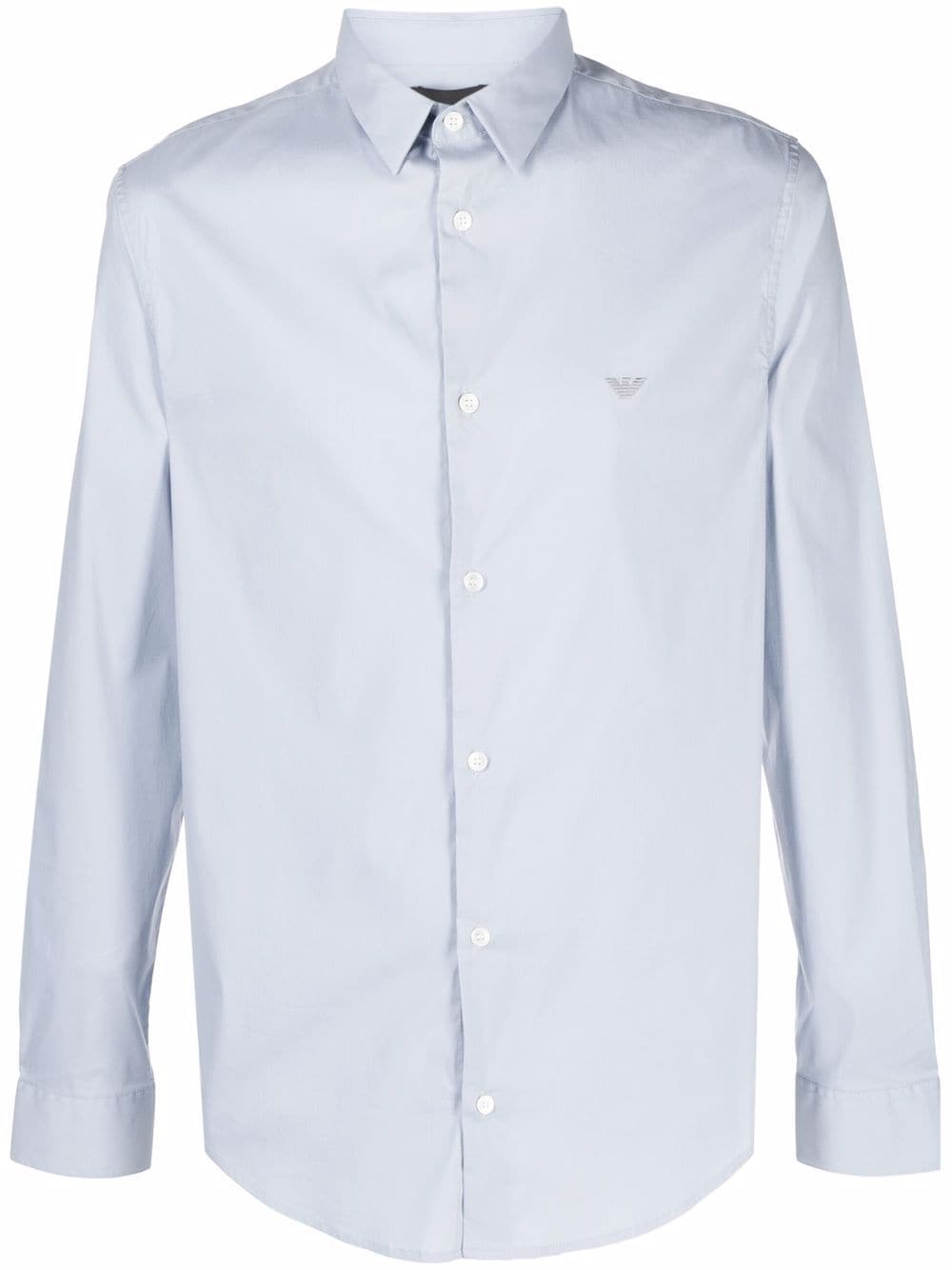 Emporio Armani Shirts Azzurro Cotton Polyamide Elastane