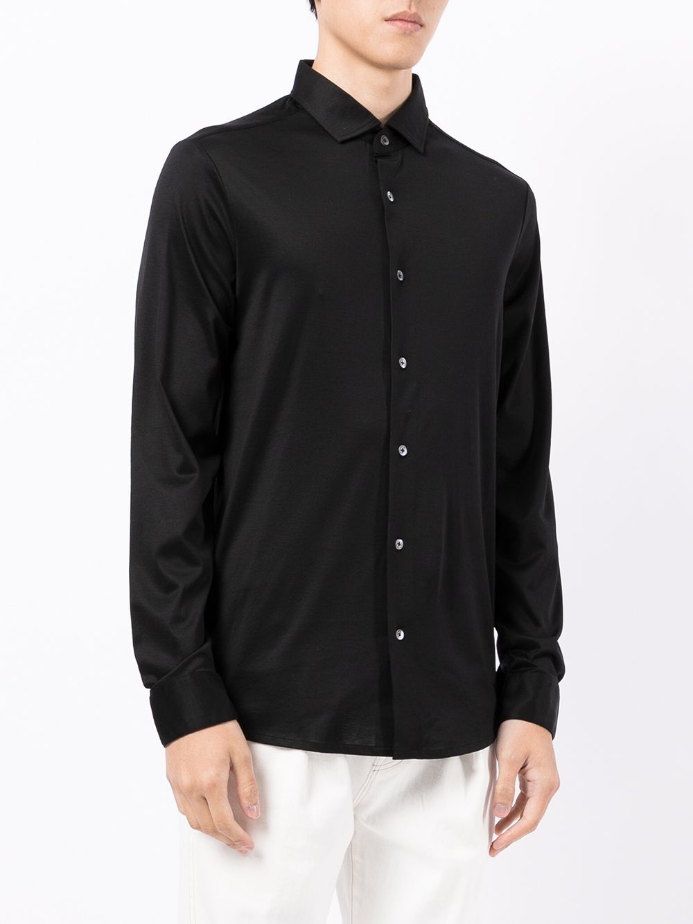 Emporio Armani Shirts Nero Lyocell