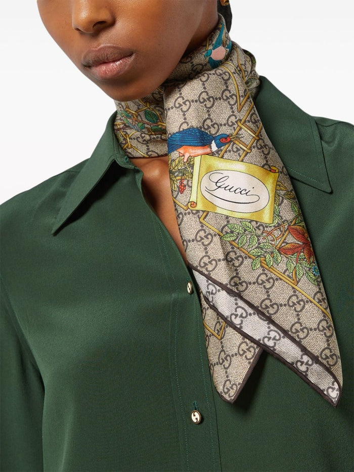 Gucci Scarfs Beige Silk