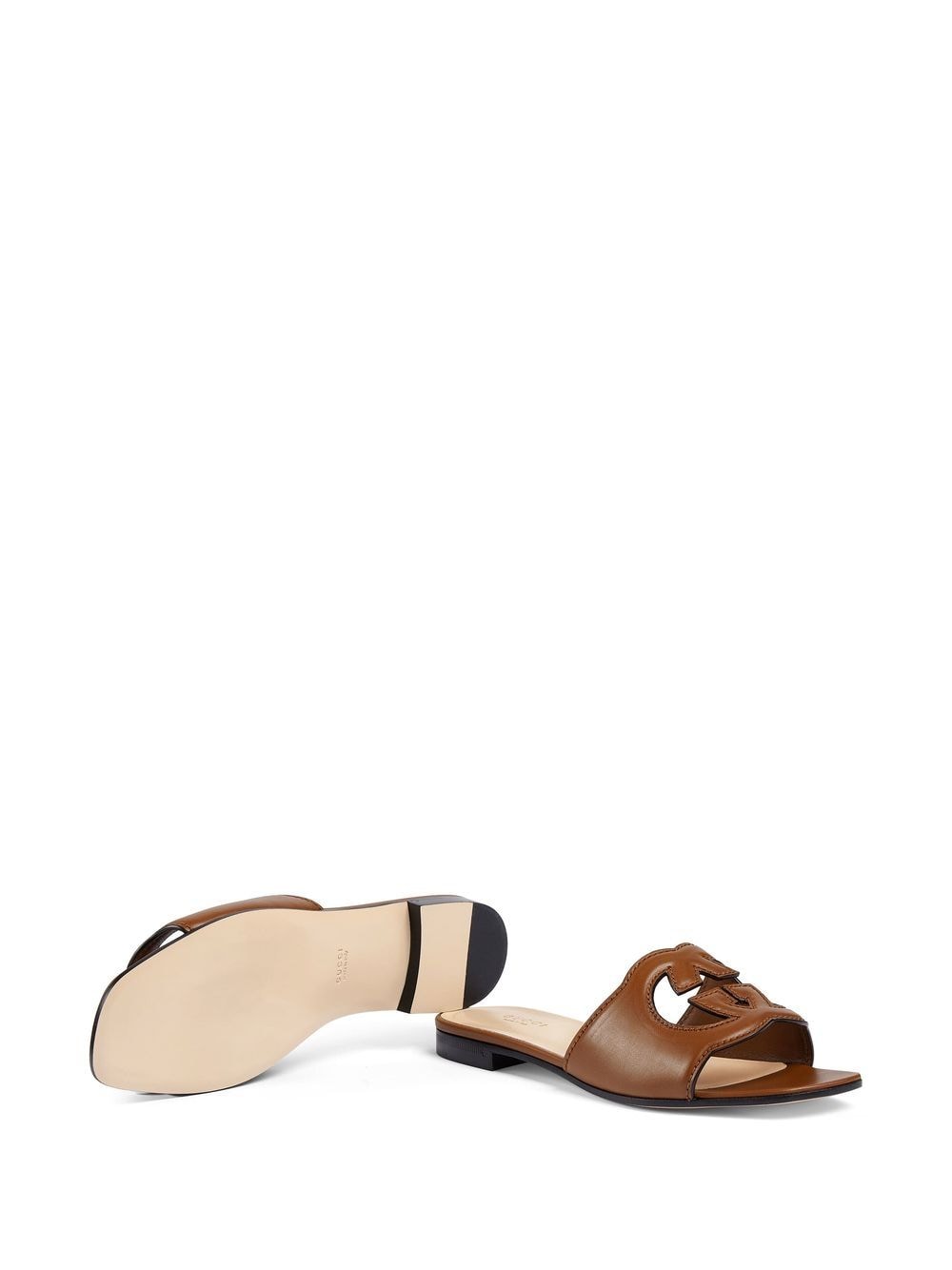 Gucci Sandals Leather Brown Lining