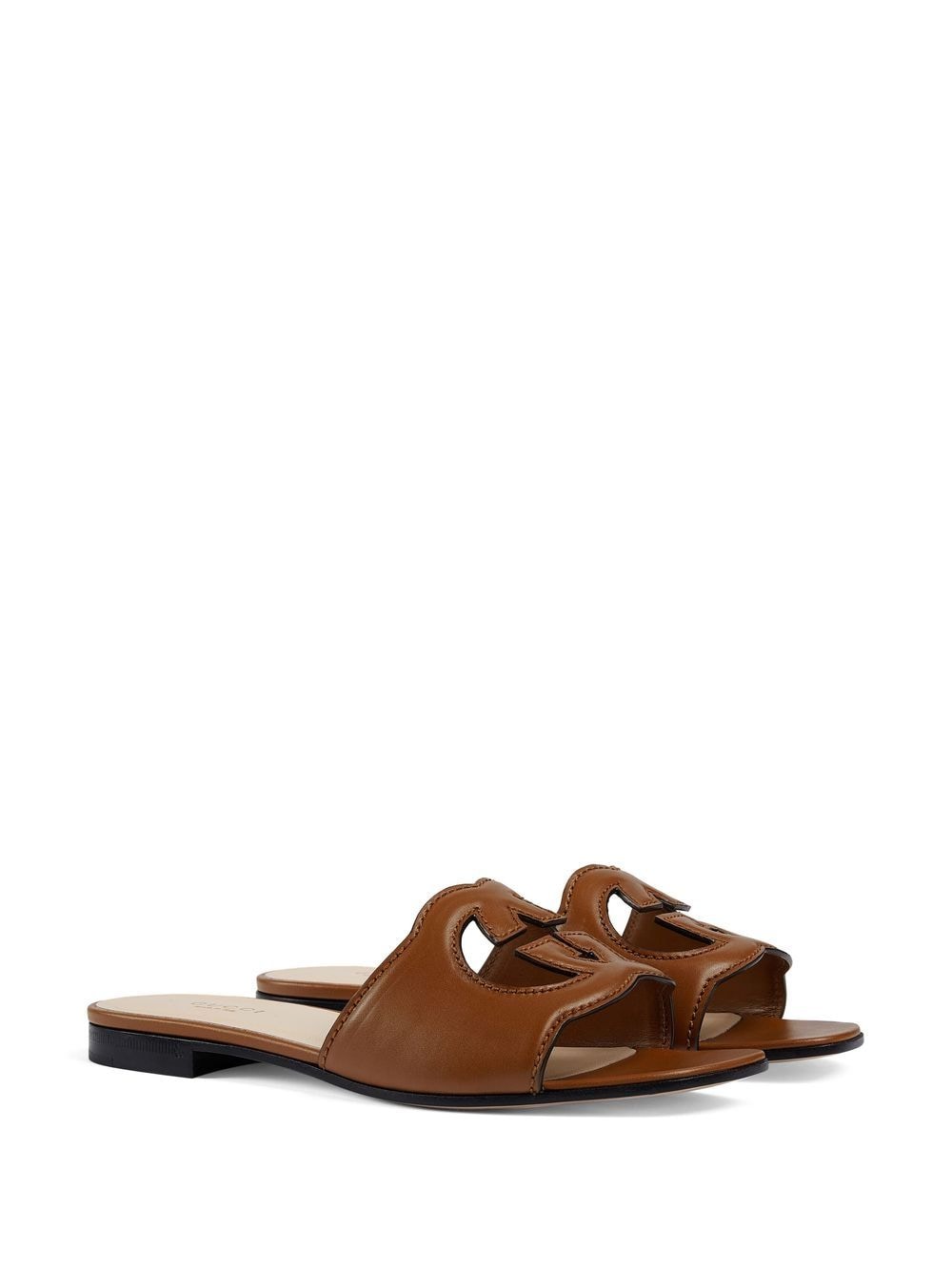 Gucci Sandals Leather Brown Lining
