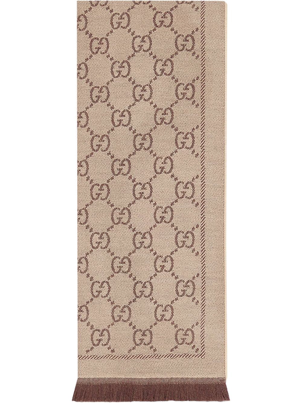Gucci Scarfs Brown Wool