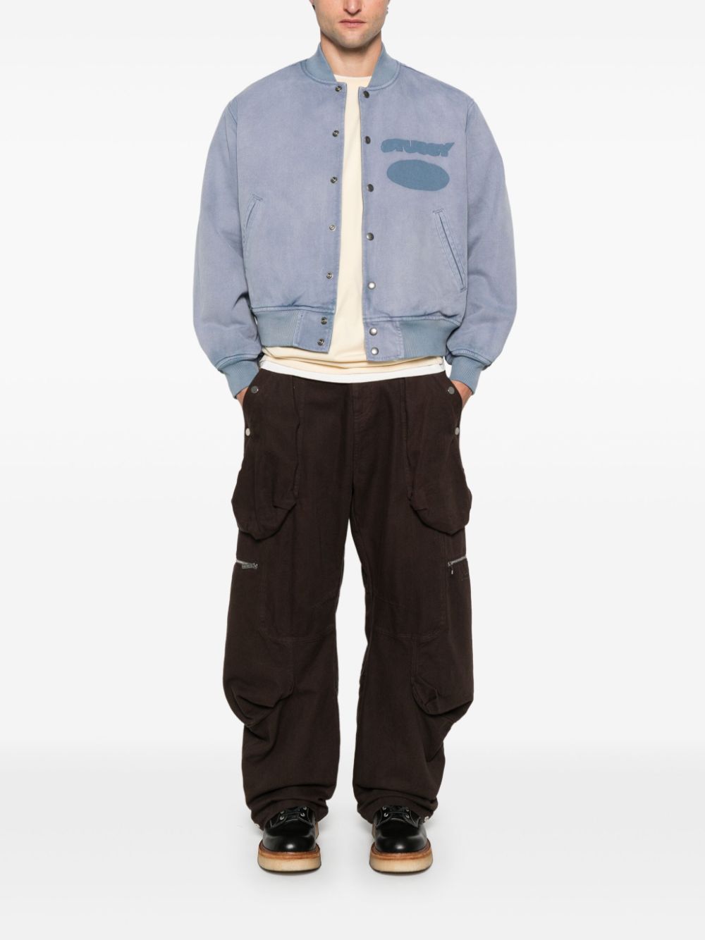 Stussy Coats Clear Blue Lining: Polyester