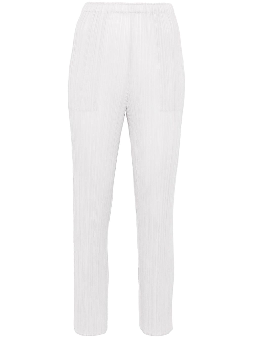 Pleats Please Trousers Light Grey Polyester
