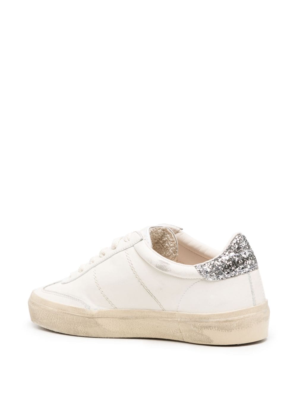 Golden Goose Sneakers Silver Calf Leather