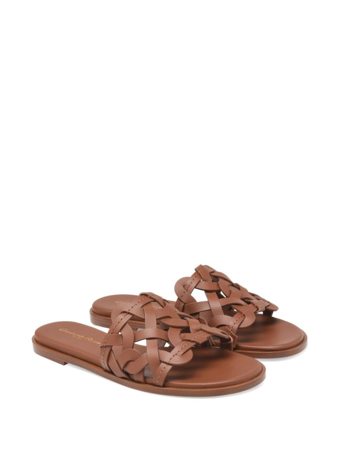 Gianvito Rossi Sandals Leather Brown Calf