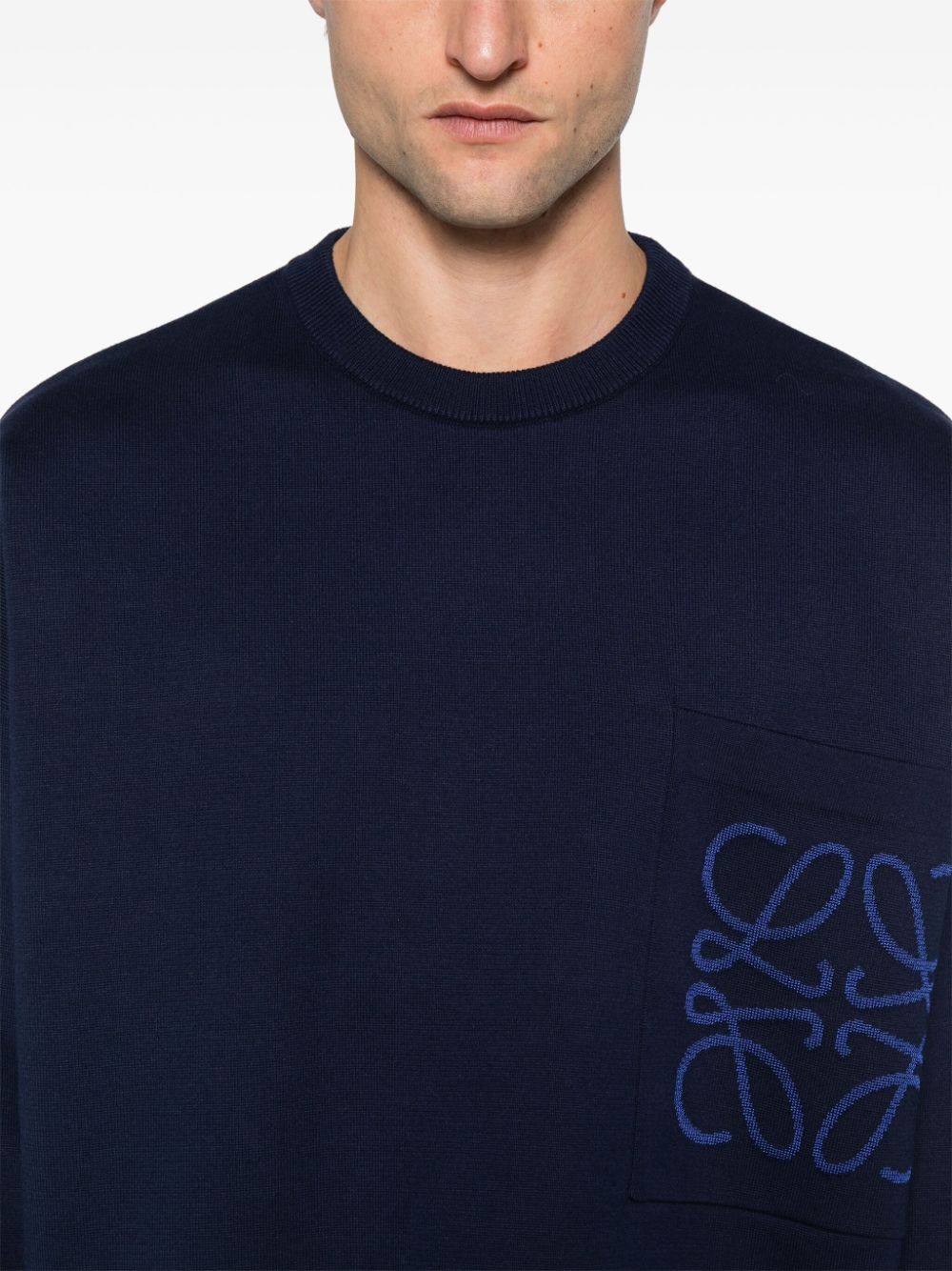 Loewe Sweaters Blue Cotton