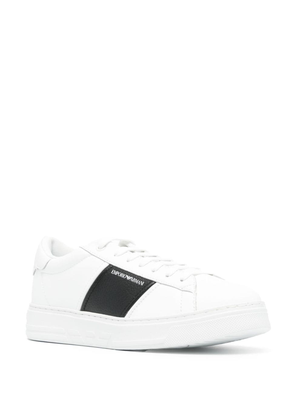 Emporio Armani Sneakers Bianco Calf Leather