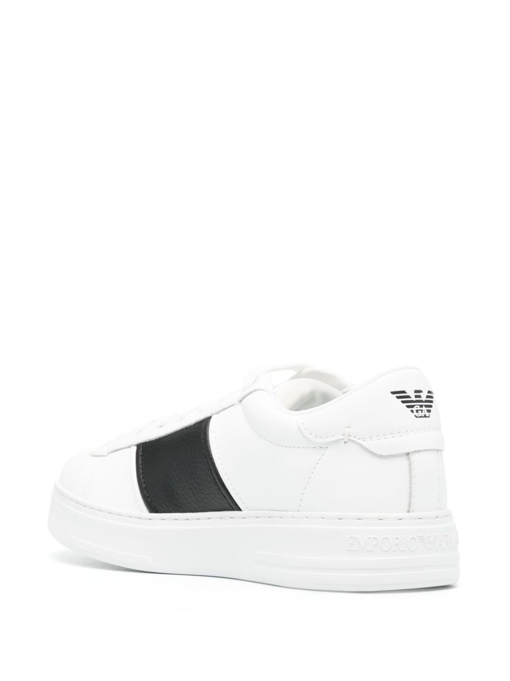 Emporio Armani Sneakers Bianco Calf Leather