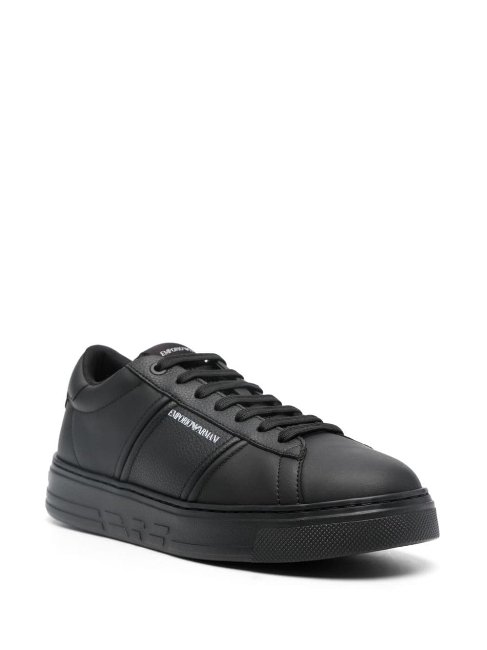 Emporio Armani Sneakers Nero Calf Leather