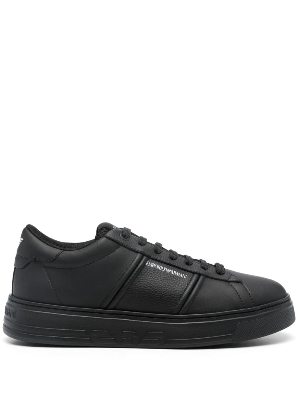 Emporio Armani Sneakers Nero Calf Leather